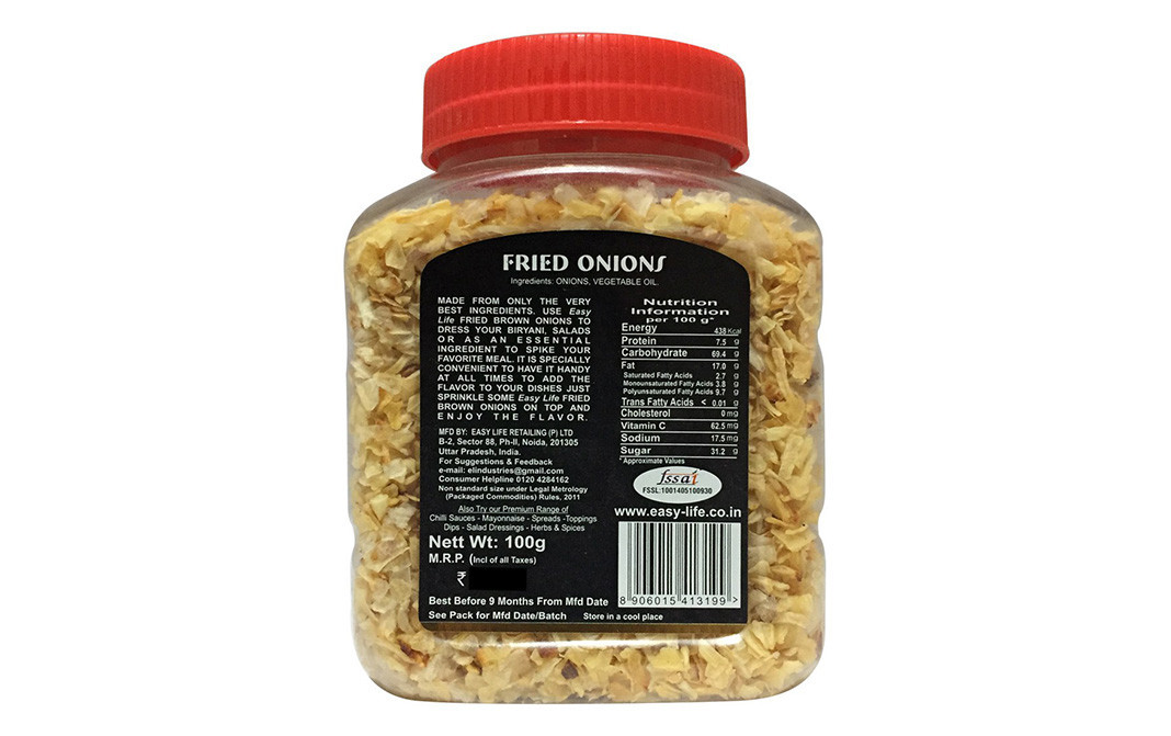 Easy Life Fried Onions    Plastic Jar  100 grams